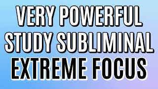 Study Subliminal | Improve Concentration, Focus, and Memory