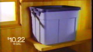 1986 K-Mart Commercial for Rubbermaid Roughneck 18 Gallon Storage Bin