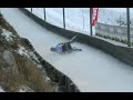 Spectacular Luge Crash in Umhausen I Spektakulärer Sturz beim Weltcup in Umhausen