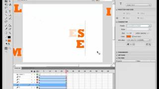 Flash Tweening - exploding text