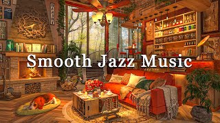 Smooth & Relaxing Jazz Instrumental Music for Study ☕ Rainy Jazz Music in Cozy Coffee Shop Ambience