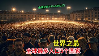 全世界最多人口的5个国家！中国印度到底谁是第一？坐拥全球 57%%的人口