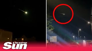 Moment huge fireball meteor spotted above Scotland – leaving locals stunned