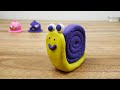 How to make #snail clay modelling | Easy play doh modelling for kids | #polymerclay #clayart #animal