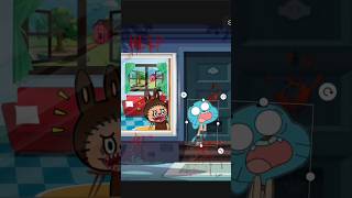 POV Labubu Horror Prank With The Amazing World Of Gumball #shorts #animation #labubu