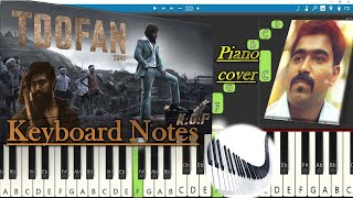 Toofan Song Keyboard Notes (piano cover) | Ravi Basrur | Yash | Prashanth Neel
