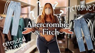 trying on abercrombie's NEW sizing INSIDE THE FITTING ROOM!