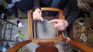 Seat Weaving: Hand-caning a chair seat Part 1