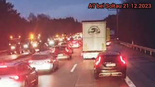 A7 bei Soltau, Zittau \u0026 Bad Doberan - Bauernprotest 21.12.2023