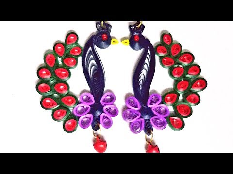 30. How to make a Quilling Peacock Earring 30. How to make a Quilling Peacock Earring