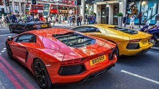 FLAMING REV BATTLE: 2x Lamborghini Aventador INSANE TUNNEL SOUNDS!!!