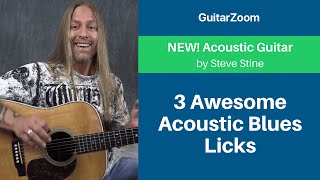 3 Awesome Acoustic Blues Licks - Acoustic Guitar Lesson