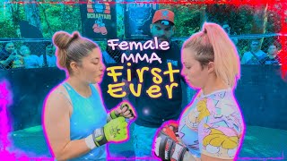 First Girl vs Girl MMA Fight in our Backyard