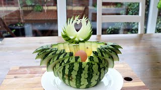 DIY Fruit Art | Watermelon Swan | Fruit & Vegetable Cutting Tricks