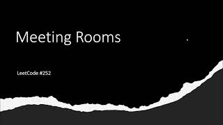 [SOLVED!] Meeting Rooms - LeetCode 252 - Java