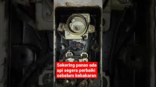 Sekering panas leleh ada api segera perbaiki sebelum kebakaran #sekering #sekeringpanas #kwh #mcb