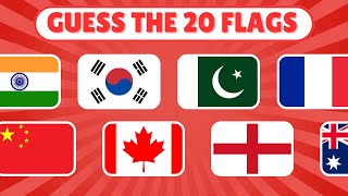 Guess The 20 Flags | Famous 20 Flags | Wahab Gamer