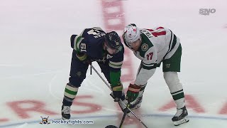 Marcus Foligno vs Riley Stillman Dec 10, 2022