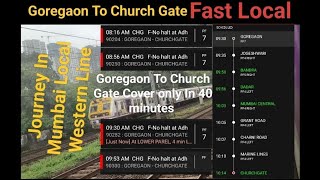 Goregaon To Church Gate | Fast Local Train 🚂 From Platform number 7 | Jamal Adlava | #subscribe