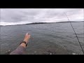 lure fishing for bass over shallow rough ground using a metal lure