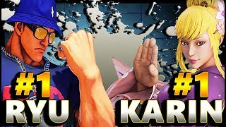 SFV - The #1 Ryu ( JustFog ) Vs The Highest Ranked Karin ( AFG Peace ) FT2 X2 - SF5