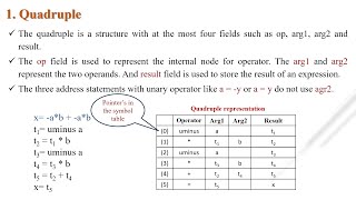COMPILER DESIGN: UNIT-5 INTERMEDIATE CODE GENERATION (PART-1)
