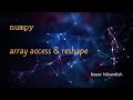 numpy array access & reshape