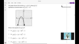NJSLA Released Items Algebra 1 Quadratic Functions Features and Solving Quadratic Equations 7