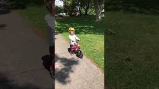 What happens when “Going too fast” on a balance bike.