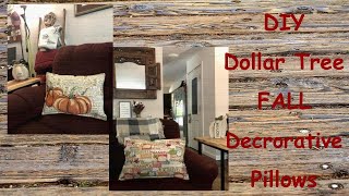 DIY Dollar Tree Fall Decorative Pillows