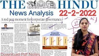 22 February 2022 | The Hindu Newspaper Analysis in English | #upsc #IAS