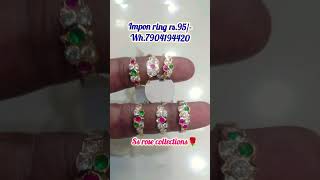 Impon ring rs.95#ss rose collections #panchalogamcollections #latest Impon jewellery collections