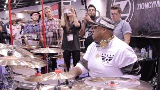 Angel Drums \u0026 Zion Cymbals NAMM 2015 - Eric Moore