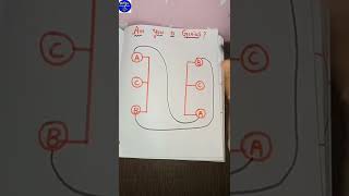 connect lines from A to A, B to B and a C to C to solve it!#math #tutor #youtube #learning #shorts
