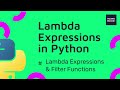 2023 Python Beginner Tutorial #33 - #Lambda Expressions, #Map, and #Filter Functions