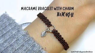 Macrame Bracelet with Charm Tutorial