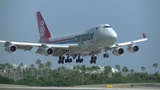 Cargolux B747-400F Landing in San Juan (SJU), Puerto Rico