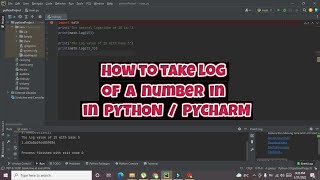 how to find log of a number in python | take logarithm of a number in python