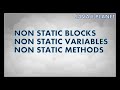 non static variables||non static method||non static block|| java e planet