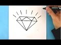 HOW TO DRAW A DIAMOND STEP BY STEP : EASY DRAWING TUTORIAL HOW TO DRAW A DIAMOND STEP BY STEP : EASY DRAWING TUTORIAL