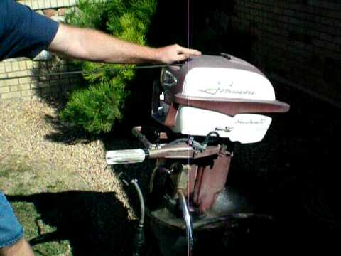 1958 Johnson Seahorse 10HP Outboard Motor - YouTube