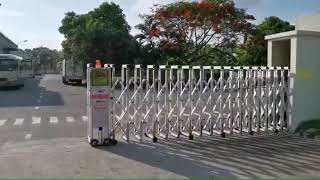 Hongmen folding gate (HM 04PT-YZ-BL ) for building entrance