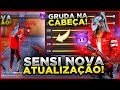 SAIU! a MELHOR SENSIBILIDADE para SUBIR CAPA no FREE FIRE na NOVA ATUALIZAÇÃO! 🔥 + DPI FF + BOTÃO