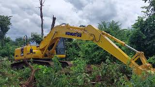 หนุ่มน้องใหม่ซามูไร จัดเต็ม งานเคลียริ่งป่า NEW KOMATSU PC200-CE 4 สูบ excavator EP.8725