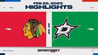 NHL Highlights | Blackhawks vs. Stars - February 22, 2023