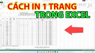 Cách In 1 Trang Trong Excel | Cách In 1 Trang Bất Kỳ Trong Excel