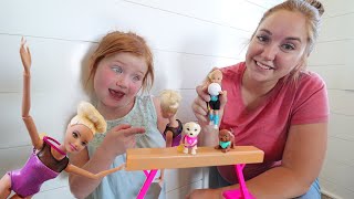 Barbie Sports Day 🏅 Adley and Coach Mom dream big in soccer, tumbling, and swimming pretend play!
