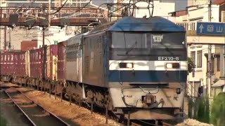 【尾道～東尾道】EF210-8[岡]牽引　ムドEF66-106[吹]　貨物列車2077レ　【HD】2015.08.06