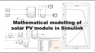 mathematical modelling of solar PV array in Simulink (MATLAB 2015)