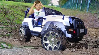 Funny Senya Unboxing New Car  - The POWER WHEEL Ride On JEEP